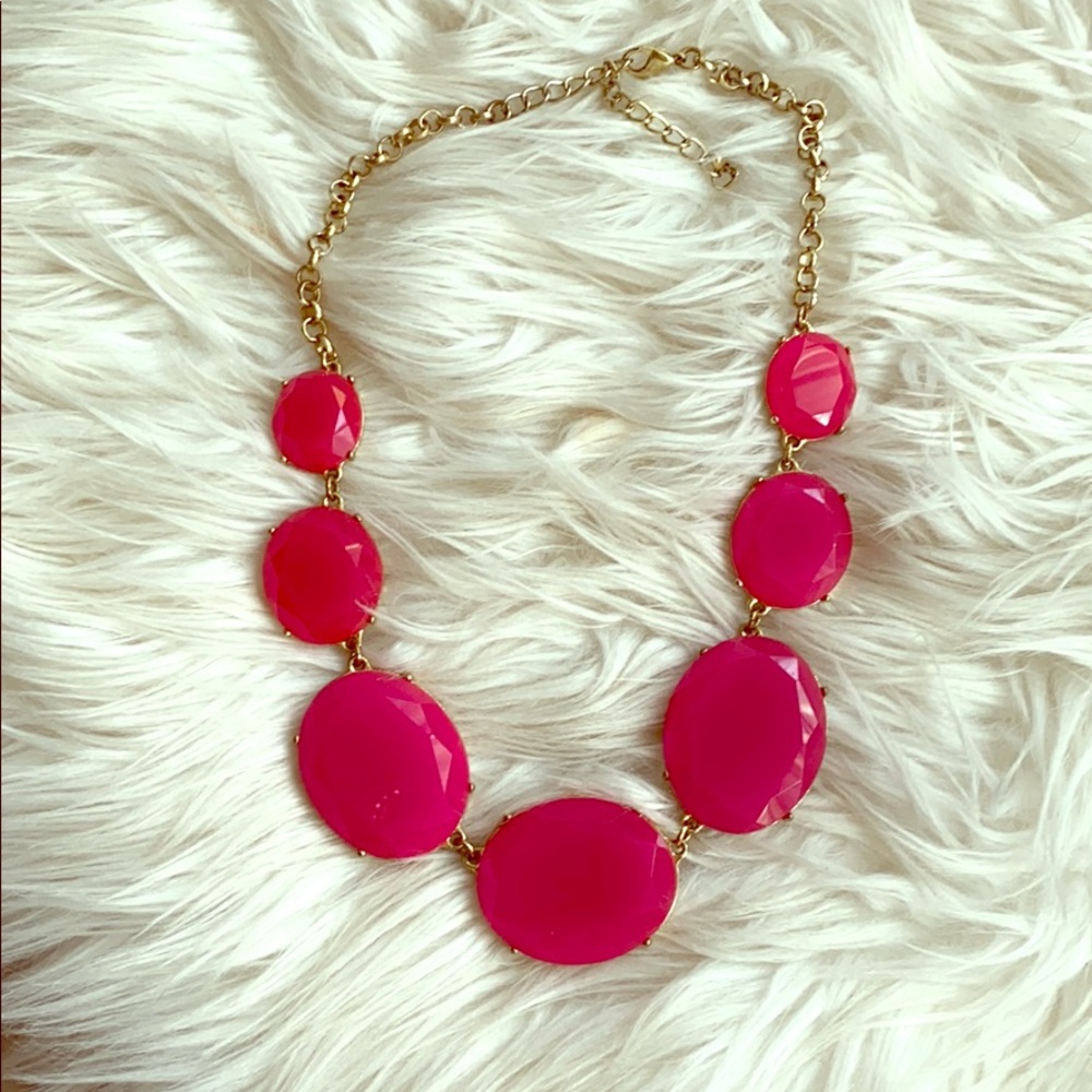 Fuchsia and gold necklace